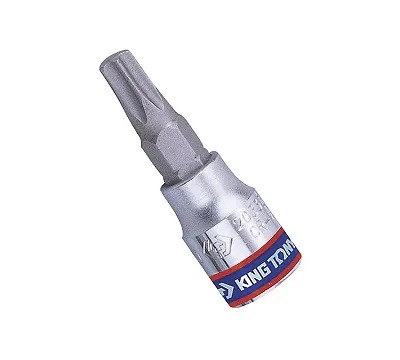 KING TONY Насадка (бита) торцевая 1/4", TORX, T27, L = 37 мм, с отверстием 203727