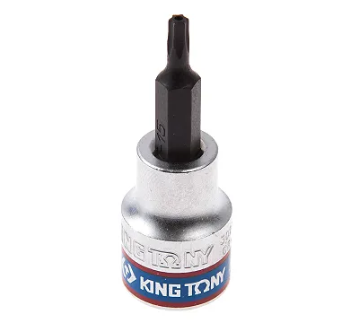 KING TONY Насадка (бита) торцевая 3/8", TORX, T15, L = 50 мм, с отверстием  302715