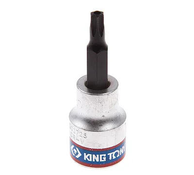 KING TONY Насадка (бита) торцевая 3/8", TORX, T25, L = 50 мм, с отверстием  302725