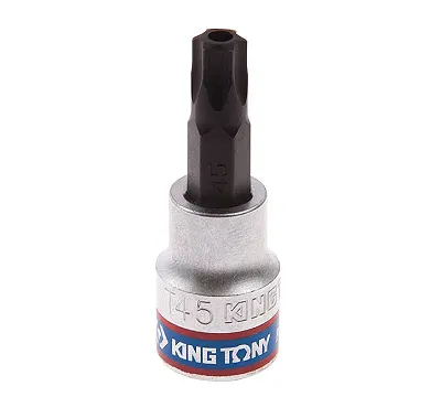 KING TONY Насадка (бита) торцевая 3/8", TORX, T45, L = 50 мм, с отверстием  302745