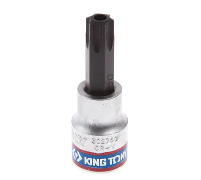 KING TONY Насадка (бита) торцевая 3/8", TORX, T50, L = 50 мм, с отверстием  302750