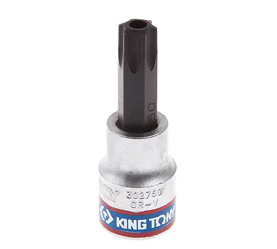 KING TONY Насадка (бита) торцевая 3/8", TORX, T50, L = 50 мм, с отверстием  302750