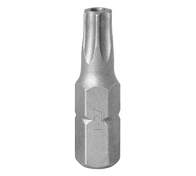 KING TONY Вставка (бита) торцевая 1/4", TORX, T27, L = 25, с отверстием  102527U