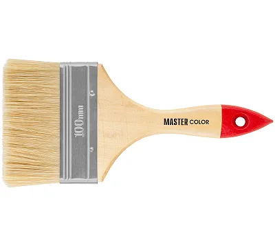 Кисть флейцевая натур. щетина, 55% топс, лакиров.ручка, ширина 100 мм MASTER COLOR