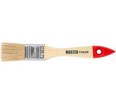 Кисть флейцевая натур. щетина, 55% топс, лакиров.ручка, ширина 25 мм MASTER COLOR
