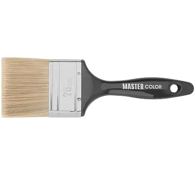 Кисть флейцевая Wood Master, микс из 3-х видов щетины/филамента, 75х21х64 мм MASTER COLOR
