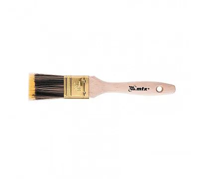 Кисть плоская Golden 1.5", искусственная щетина, деревянная ручка MTX