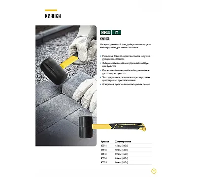 Киянка резиновая FIT