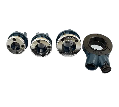 Клуппы трубные для конических резьб R (BSPT) 1/2-3/4-1" c трещоткой набор в пластиковом кейсе CNIC