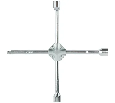 Ключ балонный крест усиленный 17х19х21 мм + 1/2", длина 400 мм FIT