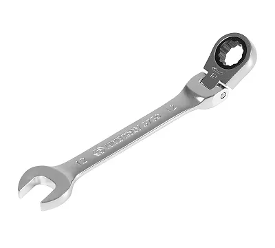 Ключ гаечный комбинированный 12х12 мм трещоточный шарнирный KING TONY 373012M