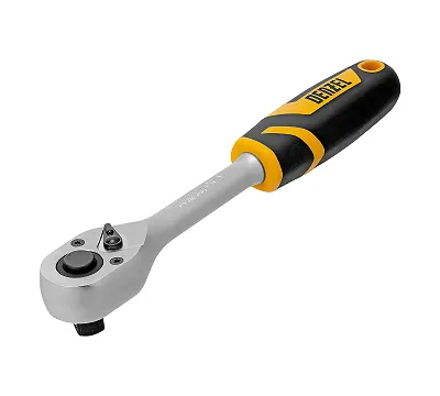 Ключ-трещотка 1/2", 90 зубьев, с быстрым сбросом, CrV Denzel
