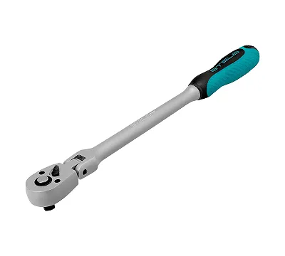 Ключ-трещотка шарнирный 3/8", СrV, 72 зуба, с быстрым сбросом, матовый хром Stels