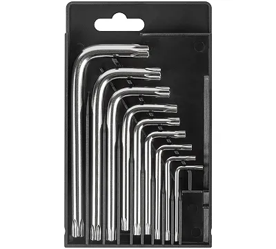 Ключи TORX 9 шт. CrV Т10-Т50 (в коробочке) Профи FIT