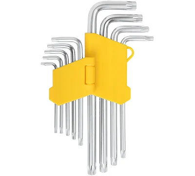 Ключи TORX 9 шт. длинные CrV Т10-Т50, пластиковый держатель FIT