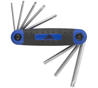 Ключи TORX складные, набор 8шт. Т10-Т40, в пластиковом корпусе, с чёрным фосфатным покрытием, CrV MOS