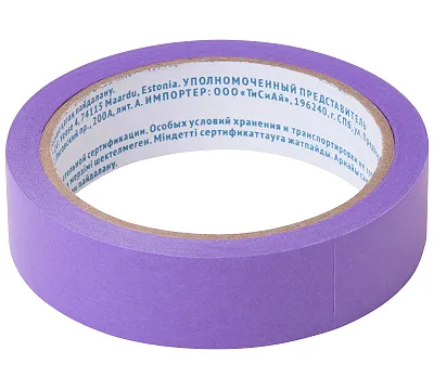 Лента малярная фиолетовая, для деликатных поверхностей, 25 мм x 25 м MASTER COLOR