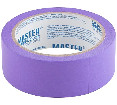 Лента малярная фиолетовая, для деликатных поверхностей, 36 мм x 25 м MASTER COLOR