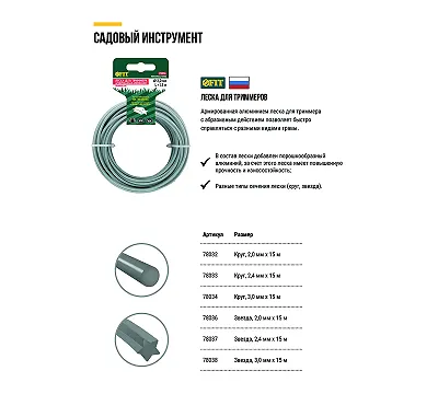 Леска для садовых FIT