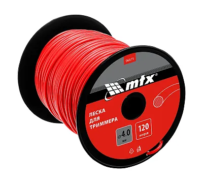 Леска для триммера круглая 4,0 мм х 120 м, на катушке MTX