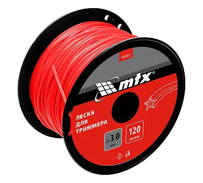 Леска для триммера звезда 3,0 мм х 120 м, на катушке MTX