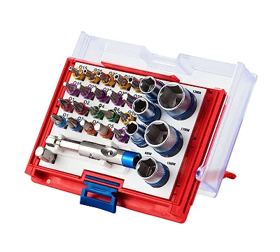 МАСТАК Набор вставок (бит) 1/4", TORX, HEX, PZ, PH, SLOT, 28 предметов 058-10028C