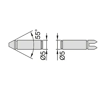 Наконечник для измерения внутренней винтовой резьбы 24-18TPI, М55° INSIZE 7321-T25