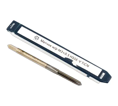 Метчик М 3,0 (0,5) м/р.HSSЕ-V (GV3) покрытие TiCN ISO 529 TLX