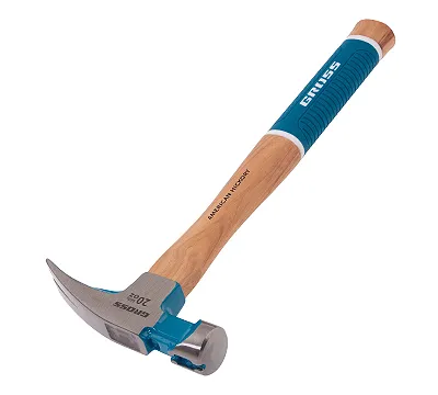 Молоток-гвоздодер,560 г, угол 75, магнит, обрезиненная рукоятка AMERICAN HICKORY GROSS