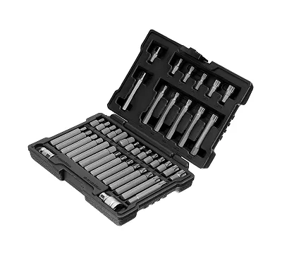 Набор бит HEX, Torx, SPLine, хвостовик-шестигранник 1/2, CrV, 42 шт. Stels