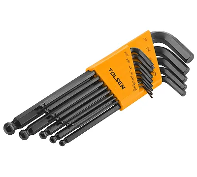 Набор Г-образных шестигранников 0,05"-3/8", дюймовые, с шаровым окончанием, 13 предметов TOLSEN TT20090