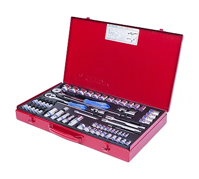 Набор головок торцевых 1/4"&3/8"&1/2", двенадцатигранные, 4-32 мм, 62 предмета KING TONY
