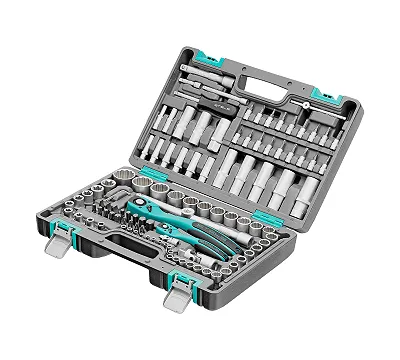 Набор инструментов 1/2", 1/4", CrV, 12 гранные головки, пластиковый кейс, 109 предмета Stels
