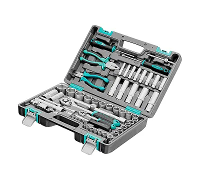 Набор инструментов, 1/2", 1/4", CrV, пластиковый кейс 69 предметов Stels