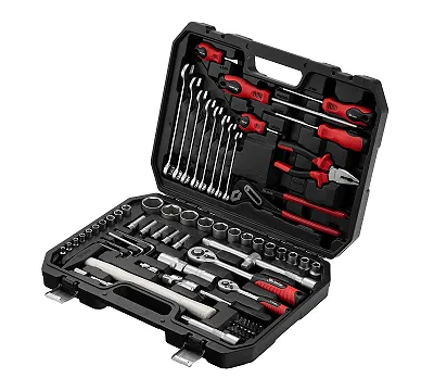Набор инструментов, 1/2", 1/4", пластиковый кейс 76 предметов MTX