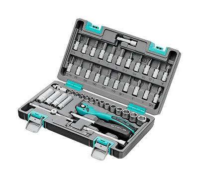 Набор инструментов, 1/4", Cr-V, S2, усиленный кейс, 47 предметов Stels