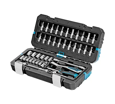 Набор инструментов, 1/4", CrV, 120 зубьев, 42 предмета Gross