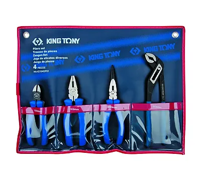 Набор инструментов пассатижи, плоскогубцы и бокорезы, 4 предмета KING TONY