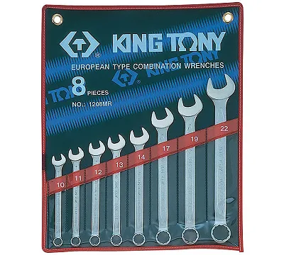Набор ключей гаечных комбинированных 10-22 мм, 8 шт KING TONY 1208MR
