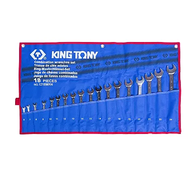 Набор ключей гаечных комбинированных 6-24 мм, 8 шт KING TONY 1218MRN