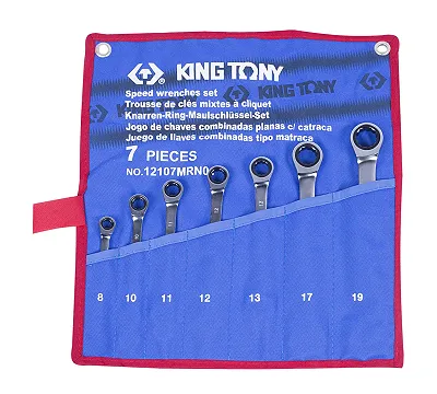 Набор ключей комбинированных трещоточных KING TONY