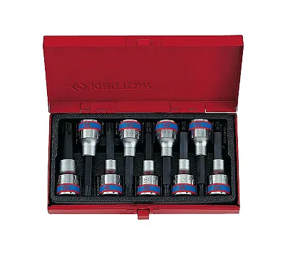 Набор насадок торцевых 1/2", TORX, Т20-Т60 мм, L = 80 мм, 9 предметов KING TONY