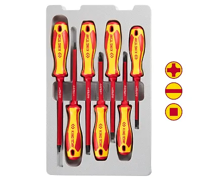 Набор отверток, диэлектрические, 7 предметов KING TONY 30607MR02