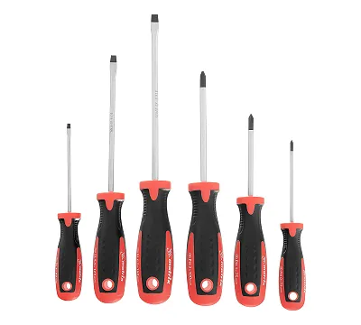 Набор отверток, сталь S2, двухкомпонентные рукоятки, 6 шт Matrix Professional