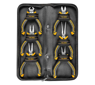 Набор пассатижей и бокорезов "GRIPro", мини, 6 предметов, в футляре на молнии TOLSEN TT10359