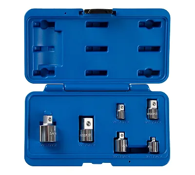 Набор переходников 1/4", 3/8", 1/2", 3/4", 6 предметов, кейс KING TONY 78106