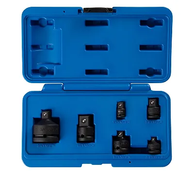 Набор переходников ударных 1/4", 3/8", 1/2", 3/4", 6 предметов, кейс KING TONY 786P06