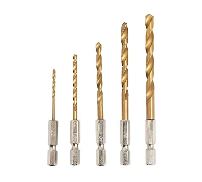 Набор сверл 2-5мм (5шт. 2; 3; 4; 5; 6мм) по металлу с TiN HSS HB5-TiN SDW TOOLS
