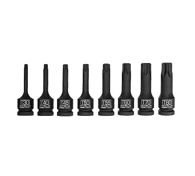 Набор ударных торцевых головок Torx 1/2", в кейсе, 8 шт. Stels