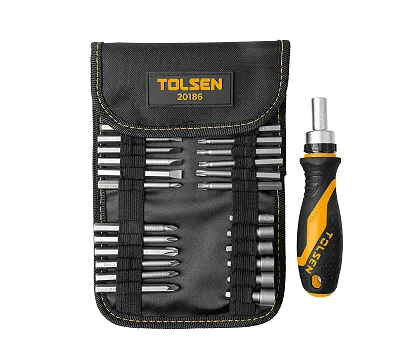 Набор вставок (бит) 1/4", PH, PZ, Hex, Torx, Slotted, 26 предметов TOLSEN TT20186